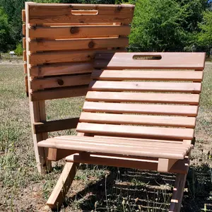 Collapsible Cedar Nesting Chair (woodplugs, Routered, non-stained)