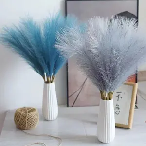 Artificial Pampas Grass Fluffy Artificial Fake Flowers Boho Decoration Bulrush Reed Christmas Decorations Pampas Home Decor Living Room Wall Decor Pampas Flower Decorative Flower Decoration Flower For Living Room Corner Fake Chrysanthemum Flower
