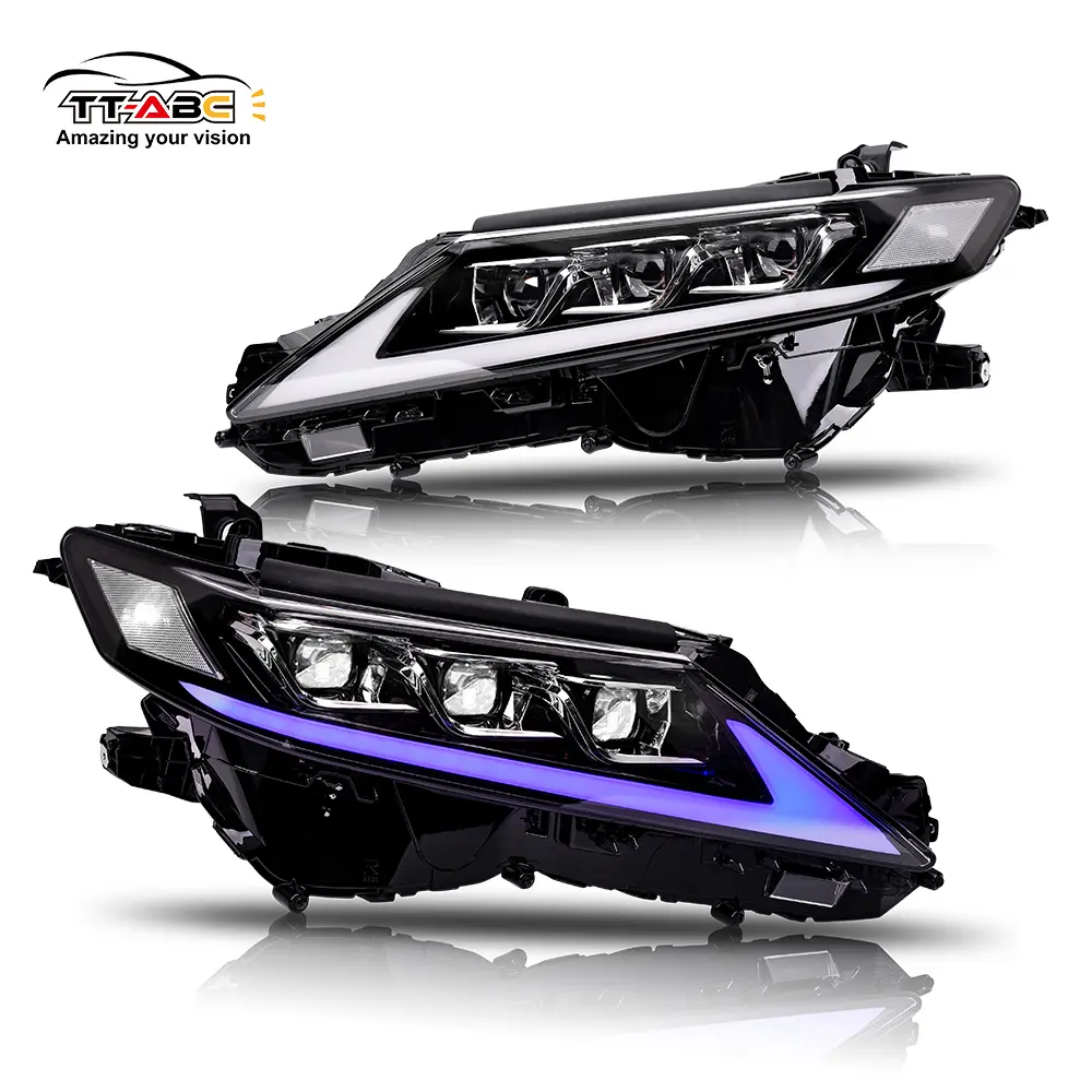 TT-ABC LED Car Headlight Bulb Kit - Vehicle-Specific Fit for 2018-2024 Toyota Camry LE, SE, XLE, XSE, TRD (Clear Reflector) - Handmade PC LED Lights with Manufacturer Warranty, Manufacturer Warrenty