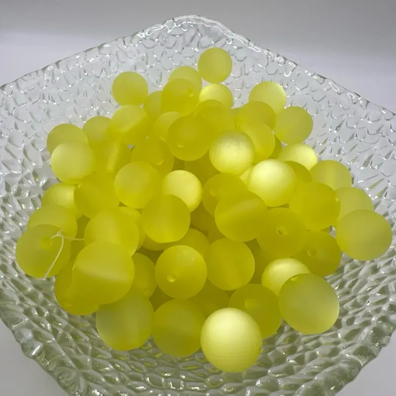 16 mm Frosted Cat Eyed Beads - 10 pieces