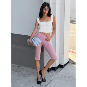 Rossie Capri Pants Red Gingham