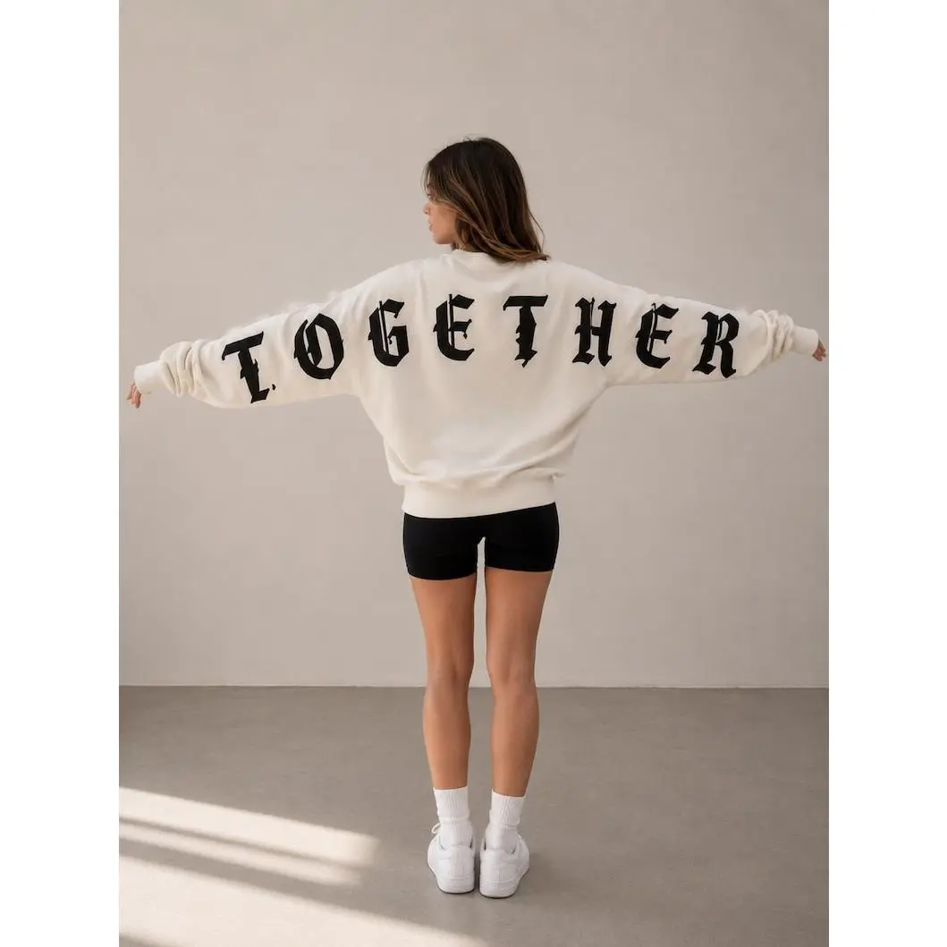 Together Forever Matching Couple Crewneck, Romantic Oversized Hoodie, Anniversary Gift Sweatshirt for Couples