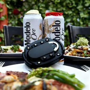 QJL Universal Beverage Can Opener with Bottle Opener on the Back Compatible with Most Aluminum Cans Essential Kitchen Tool Safe Reliable Non Slip Design Drink Holders Drink Protectors