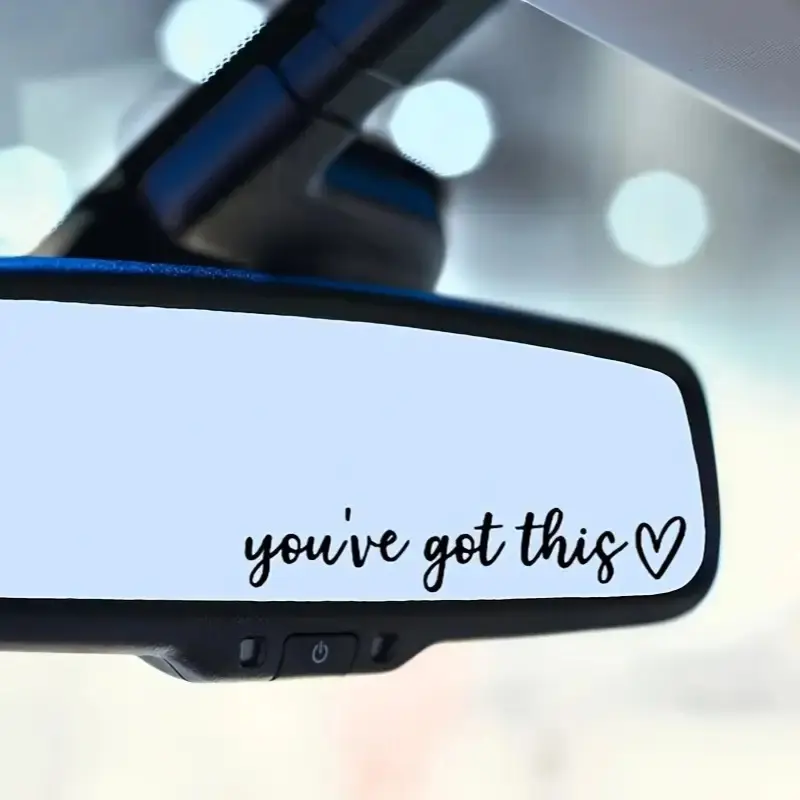 3PCS/SET Niche Healing Encouragement Aesthetic Sticker  For car accessories/tablet cases Textured "You've Got This" handwritten font design, fits healing encouragement-style car lovers' taste Decor sticker + niche car healing decor goods