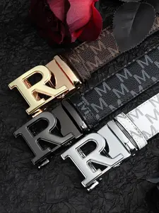 Men's Business Fashion Letter Design Belt, Casual Waistband for Jeans Trousers, Trendy All-match & Exquisite Belt for Birthday Gift, Durable Belts