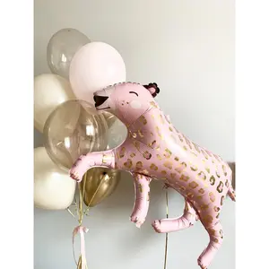 Playful Pink Cheetah Balloon Set - Perfect for Baby Showers and Birthday Celebrations