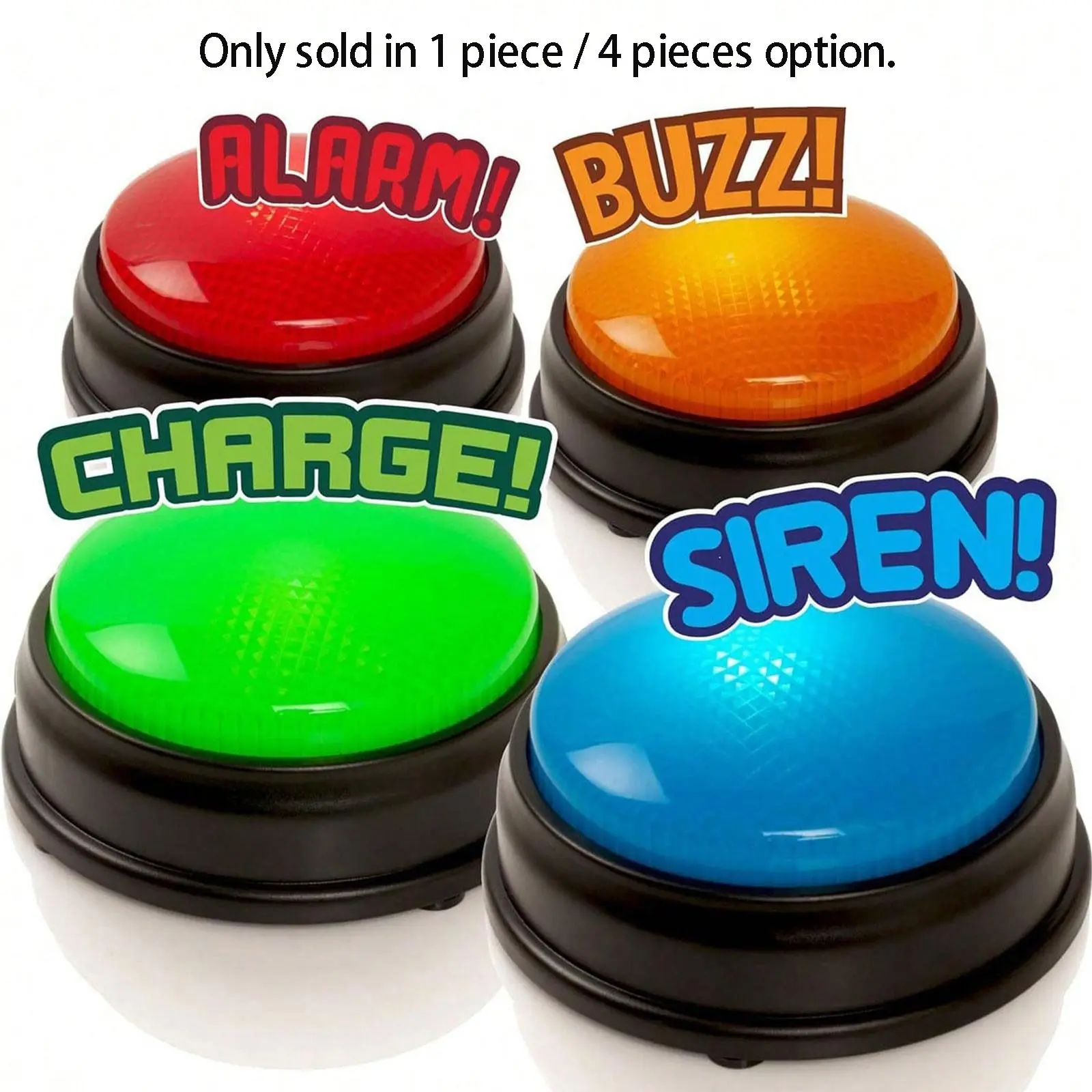 Game Bell Set with Lights & Sounds, Interactive Buzzers, Fun Elements, Ideal for Classroom Tests Parties Answers, Suitable for Game Shows Adults Teachers Supplies, Party Entertainment