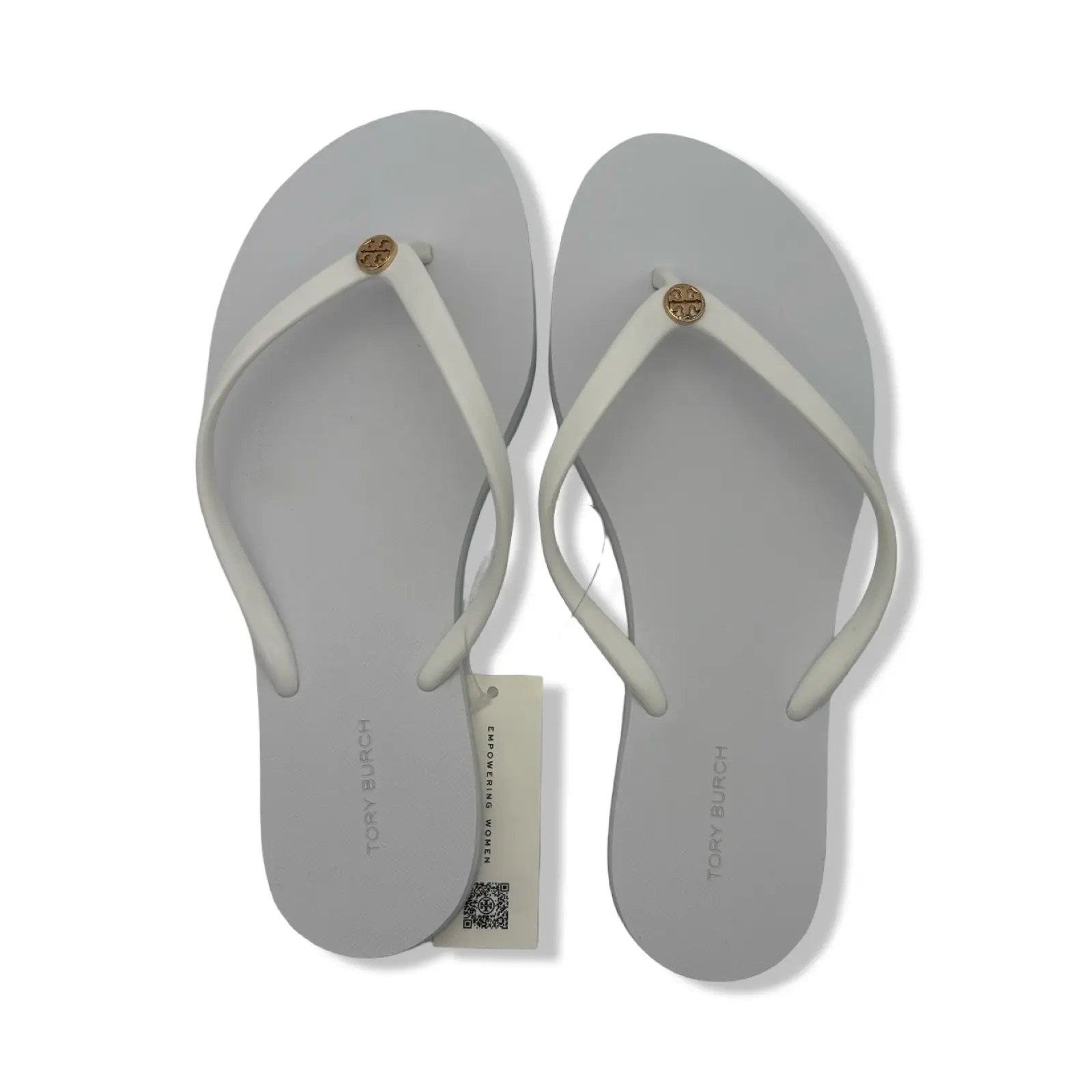 Pre-Owned Tory Burch Women's Chelsea Flip Flop Sandals 171947 (Optic White)