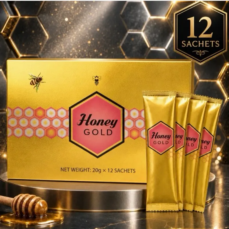 Organic Honey -12 Sachet X 20g per  with Bee Pollen & Royal & Pure Honey