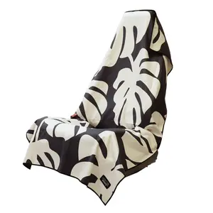 Monstera of Races Past Car Seat Cover Towel – Full Size Quick Dry Athletic Towel, Sweat Seat Protector for Running, Gym, Beach & Travel