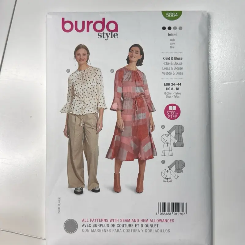 Burda 5884 sewing pattern