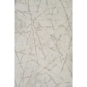 Shattered White Textured Fabric