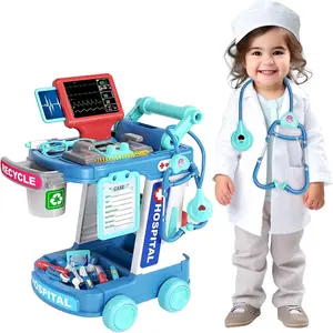 STACTCUTE Kids' Doctor Kit Playset with Cart, Stethoscope and Medical Instruments - Toddler Toys, Role Play Toys, 3+ Birthday Gifts for Kids