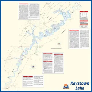 Raystown Lake Fishing Wall Map