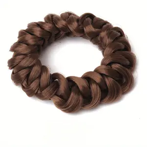 Vintage-style woven elastic hair tie, made of polyester and spandex, ideal women's updo hairstyles