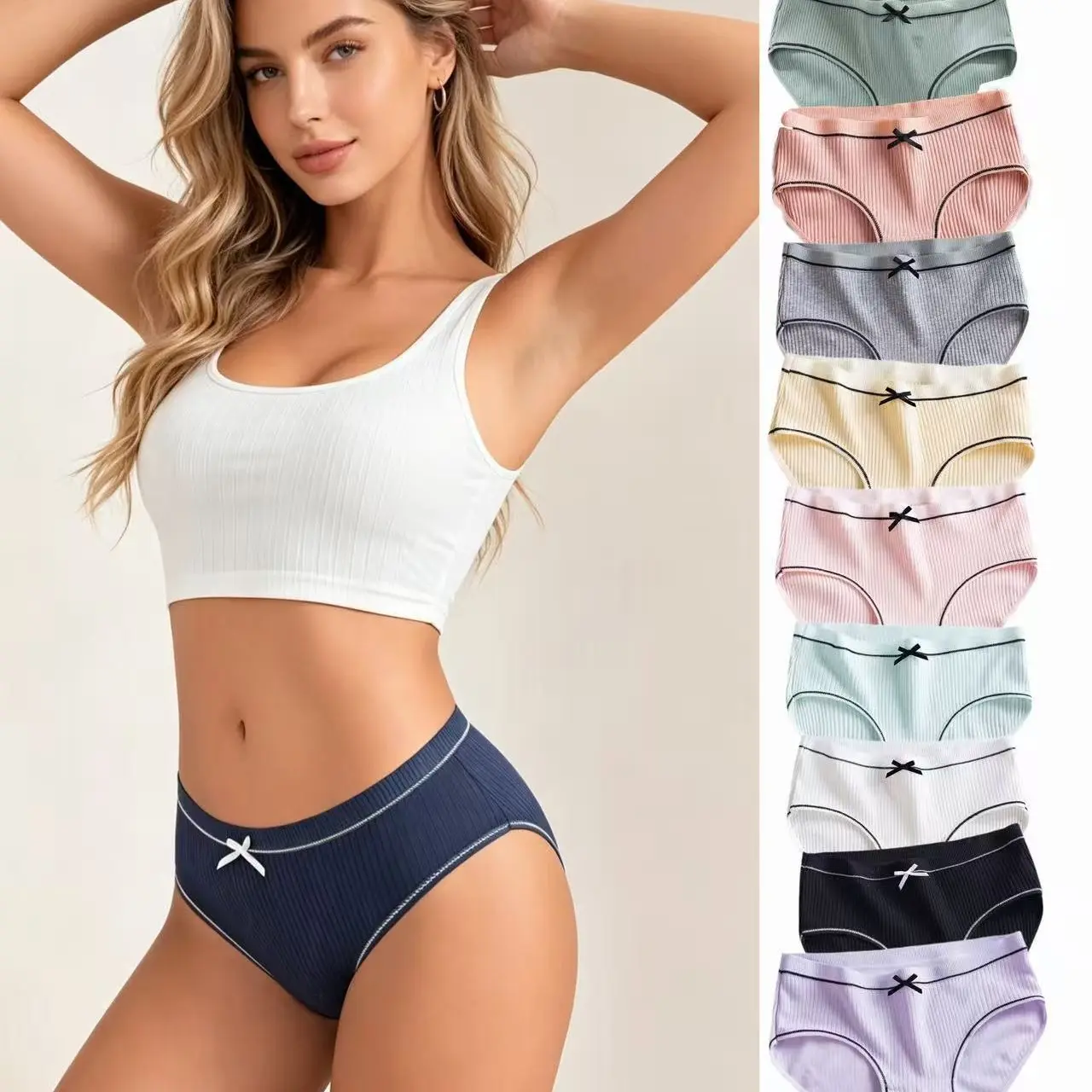 5/9-Pack Girls Cotton Underwear, Soft Breathable Mid-Rise Briefs for Kids, Comfortable Stretch Panties with Full Coverage, Everyday School & Activewear Essentials for Girls