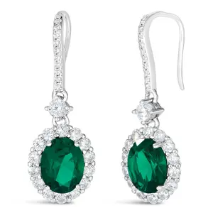 Kennedy Crystalline Earrings in Emerald