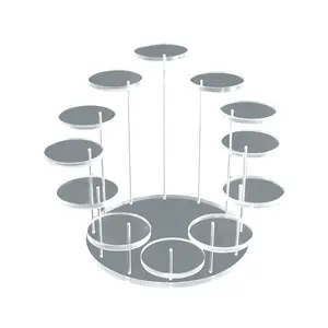 Acrylic Jewelry Display Stand Multilayer Cake Dessert Rack Ring Necklace Holder