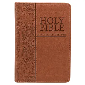 Toffee Brown Faux Leather King James Version Mini Pocket Bible