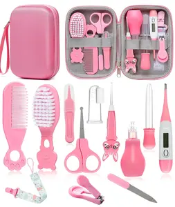 Baby Healthcare & Grooming Kit for Newborn, Baby Care Kit with Hair Brush Comb, Nail Clipper, Thermometer & Pacifier Clip, Newborn Essentials for Baby Girl Boy, Infant Nursery Safety Set
