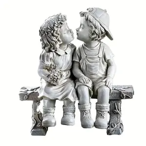 Couple Statue, Cute Couple Ornament, Outdoor Garden Decoration Ornament, Courtyard Outdoor Decoration Resin Crafts, Garden Decoration