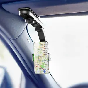 Upgrade Your Driving Experience with a Universal 360° Rotating Sun Visor Phone Holder, Car Phone Stand, Car Cellphone Mount, Car Phone Holders!