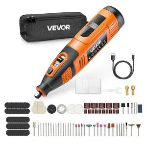 VEVOR 136 - Piece Cordless Rotary Tool Kit, DC8V Portable Mini Power Rotary Tool, 5 Speeds 5000 - 30000RPM Multi - Purpose DIY Tools for Engraving, Sanding, Polishing, Carving, Grinding, Cutting, DIY CraftVEVOR Super Brand Day