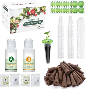 166 count Hydroponic Pods Kit: Compatible with Aerogarden Grow Anything  Kits - Includes Grow Sponges Grow Baskets Grow Domes Labels A&B   - Hydroponics Supplies for  Brand