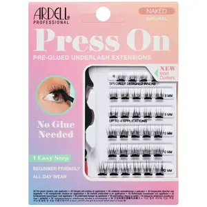 'Naked Press On Pre-Glued Underlash Extensions - Natural Lightweight Eyelashes 'Naked Press On Pre-Glued Underlash Extensions - Natural Lightweight Eyelashes