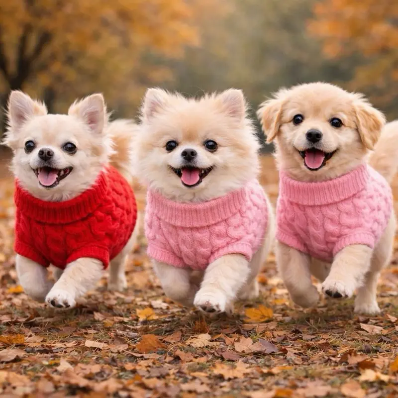 Cozy Soft Knit Dog Sweaters for Small Dogs - Adorable Warm Sweaters for Cold Days Walks and Photo Moments
