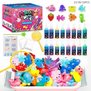 uinle Baby Magic Water Sprite Toy Set, Aqua Fairy Gel Kit, Teach Kids Color Coordination, Creativity, Interactive Play, Imagination, Water Pet, Birthday Gift, Fun Educational Playset, Magical