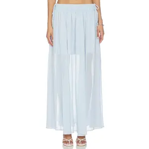 Line & Dot Amorette Skirt in Powder Blue