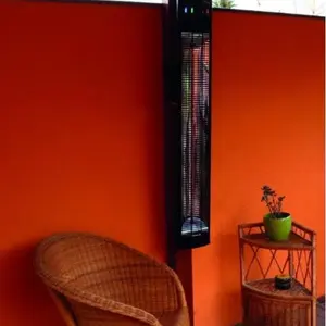 Outdoor Wall Mount Heater, Black, 2500W, 220-240V