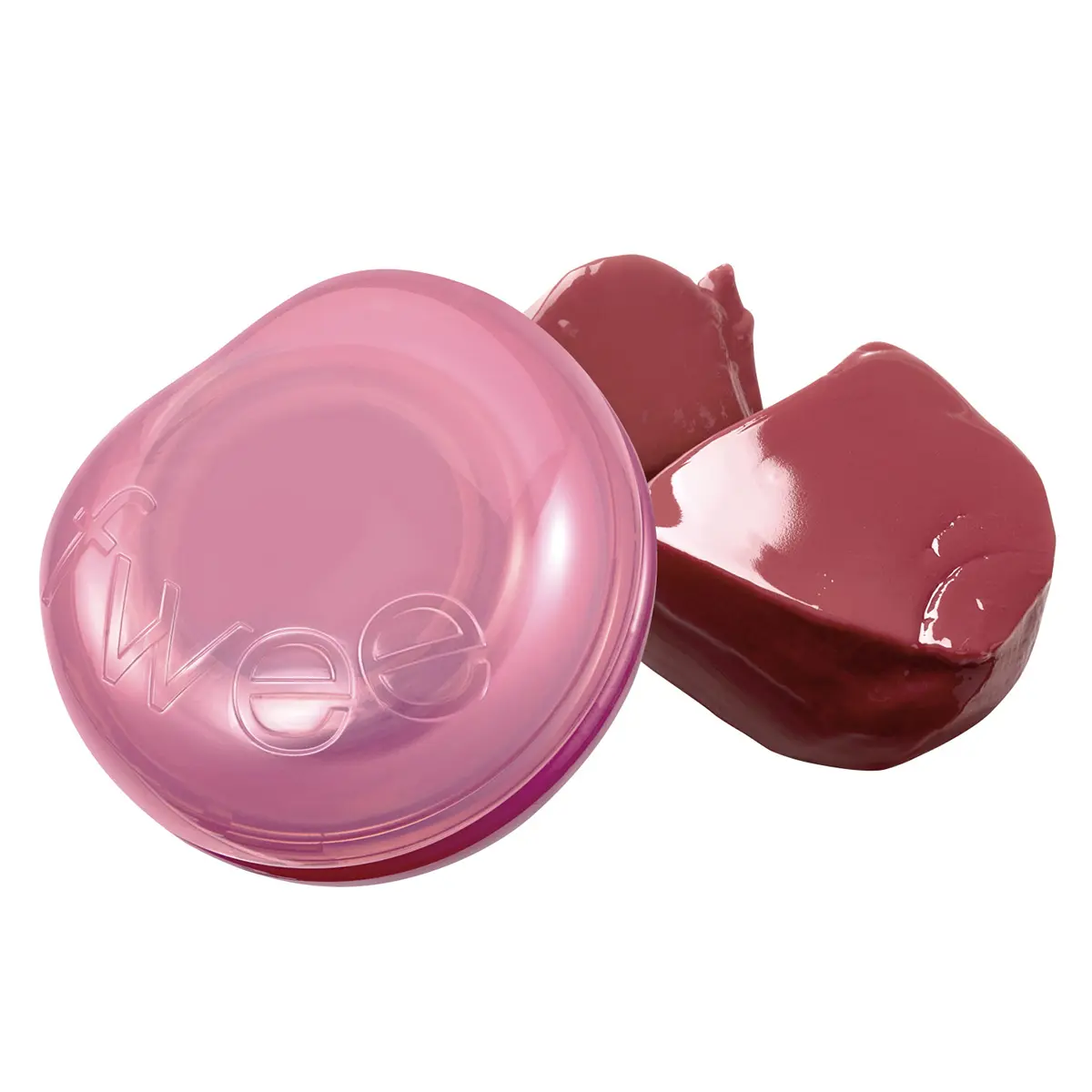 fwee - Lip&Cheek Glowy Jelly Pot 0.14oz | MULTI-USE TINTED JELLY BALM, SOFT DEWY GLOW