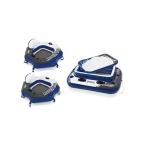 Intex River Run Connect Inflatable Tube (2 Pack) & Mega Chill II Beverage Float Intex River Run Connect Inflatable Tube (2 Pack) & Mega Chill II Beverage Float