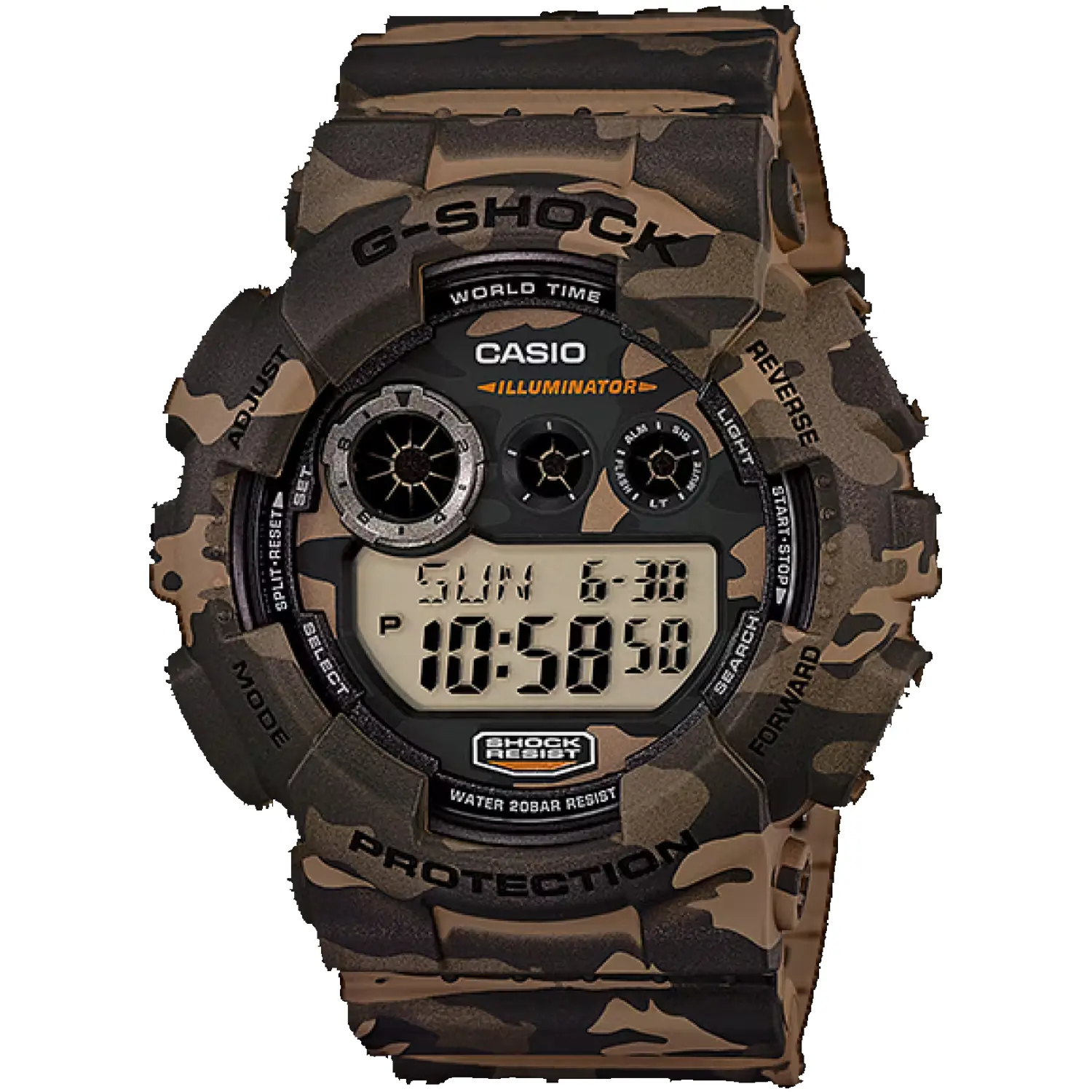 Casio Mens G-Shock GD-120 Series Watch GD120CM-5, Round Dial, Wearable Tech