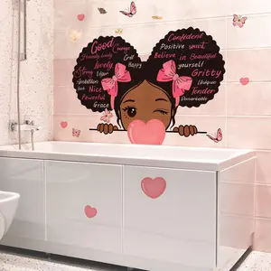 Creative Princess Pattern Wall Sticker, 4 Counts/set Self Adhesive Wall Decal, Decorative Sticker for Home Bathroom Living Room Bedroom, Ornaments Stickers Adults