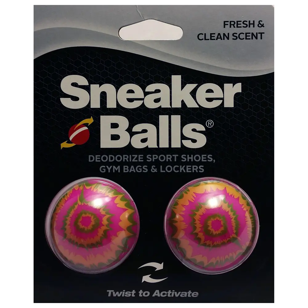 Sneaker Balls Tie Dye Shoe Freshener - Pink/Green/Yellow, Foot Odor Eliminator For Shoes, Shoe Smell Eliminator
