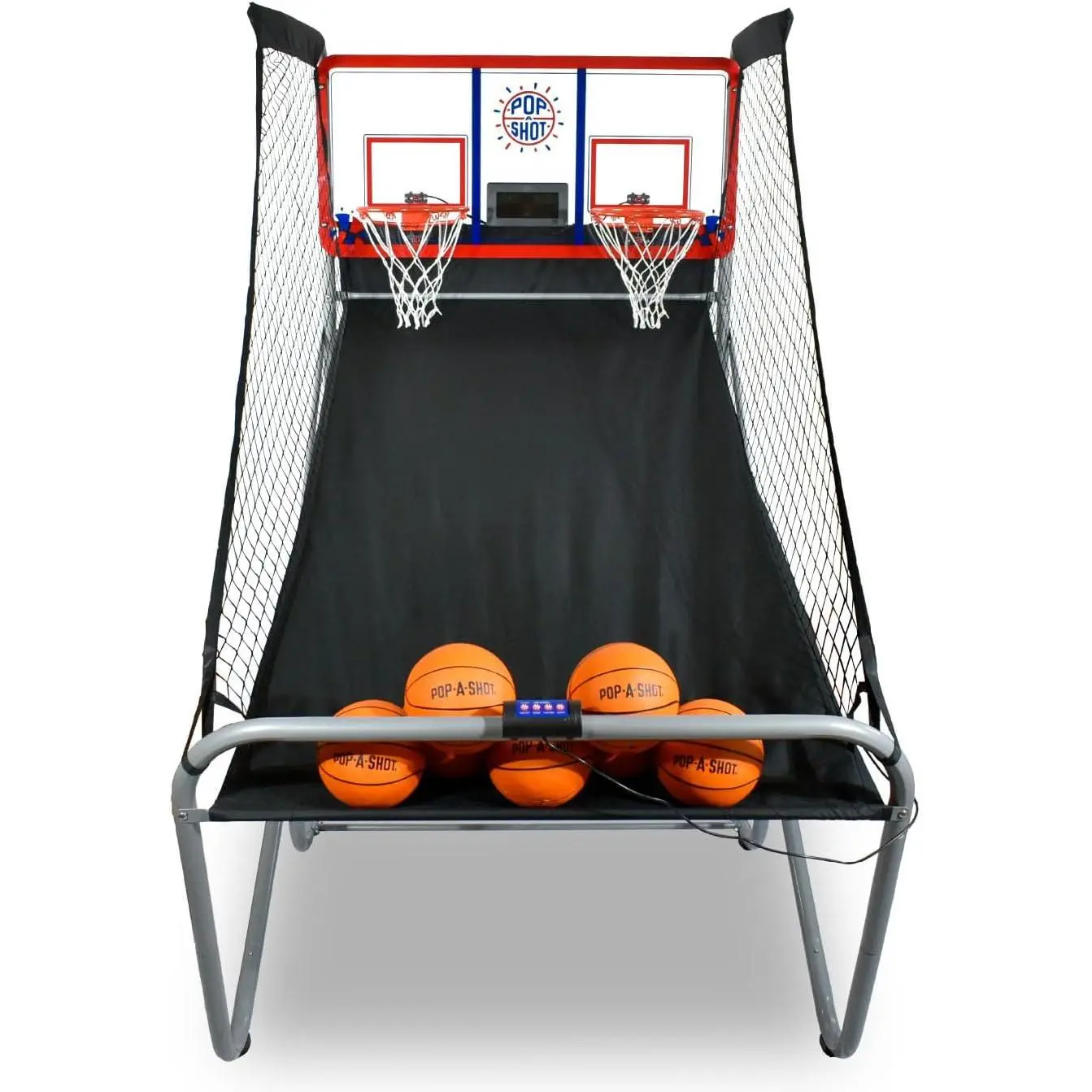 Pop-A-Shot Official Indoor\/Outdoor Dual Shot Basketball Arcade Game - Weather Resistant - 16 Different Games - 6 Audio Options - Near 100% Scoring Accuracy - Large LED Scoreboard