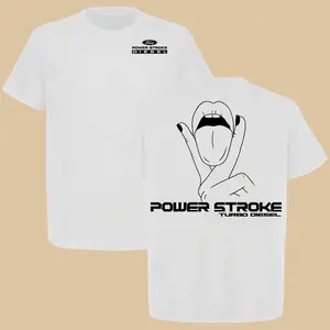 LIMITED EDITION Power Stroke Turbo Dsel Attitude Graphic 2 Sided T-shirt, Diesel Power Shirt, Perfect For Diesel Truck Enthusiast