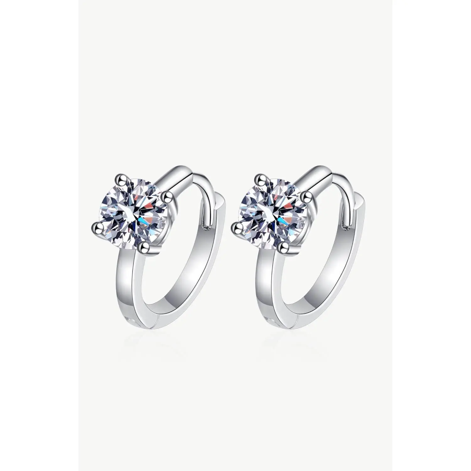 1 Carat Diamond Huggie Earrings