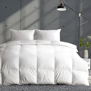Lightweight Down  Fibers Comforter  , Cooling Duvet Insert for Warm Weather -  , High Fill Power Down Fibers Quilt Thin Summer Duvet ( White, 98x98)