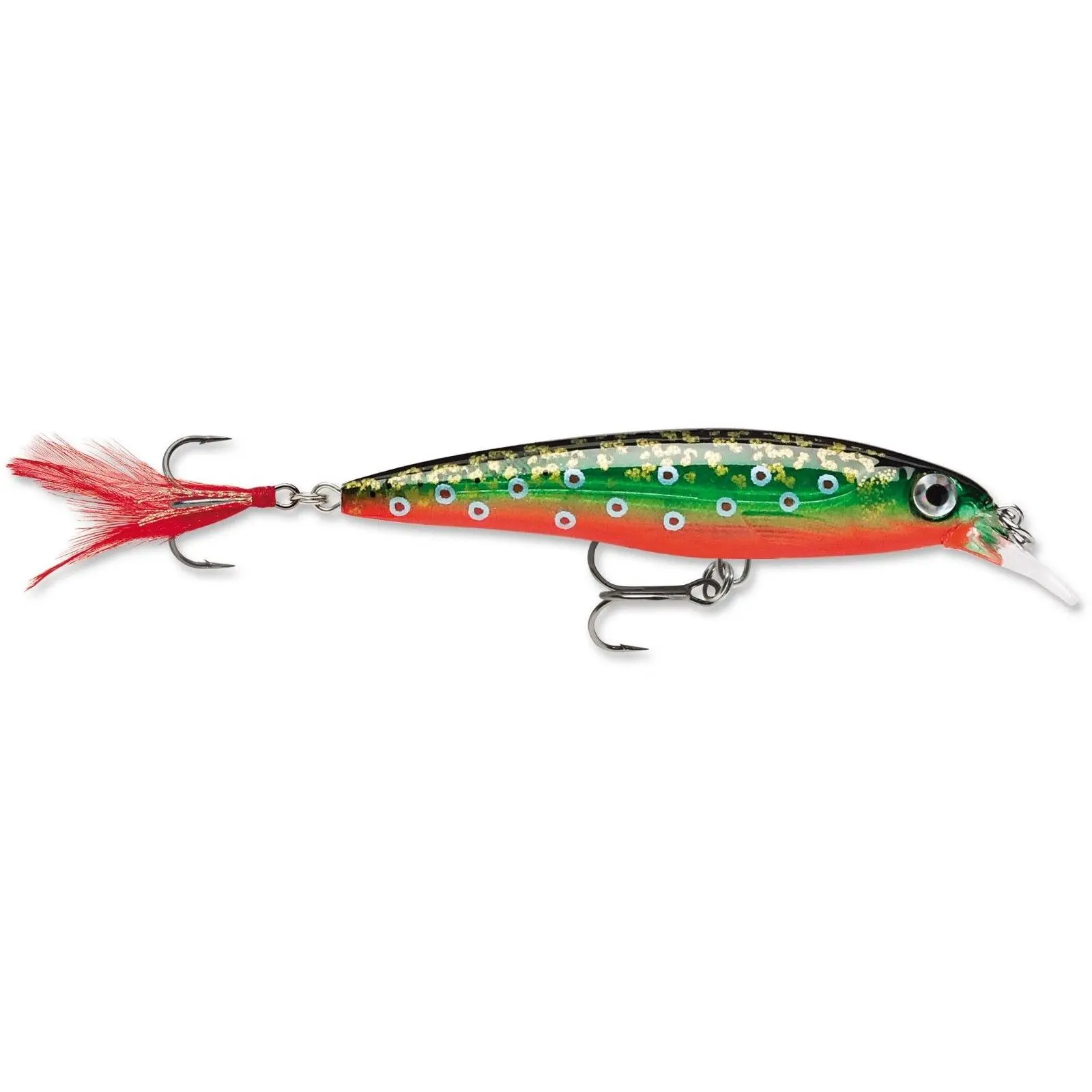 Shallow Diving Jerkbait Artificial Lure, 2.5 Inch - 3-5 ft Dive Depth, Stainless Thru-Wire with Flash Tail and 3D Holographic Eye, Artificial Lures, Stainless Wire