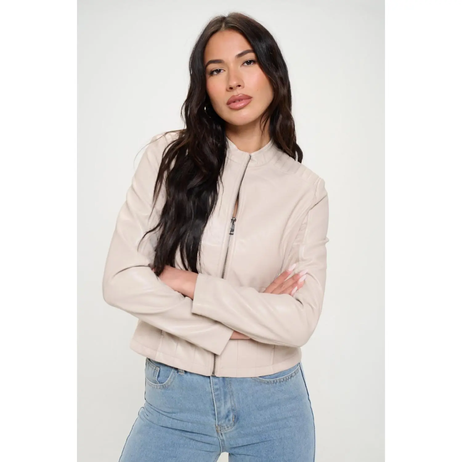 Coalition LA Zip Up Vegan Moto Jacket