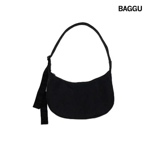 BAGGU Small Nylon Crescent Bag - Black 37''