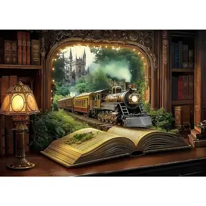 Study Room Adult Puzzle 1000 Pieces, Educational Toy, Home Decor Painting