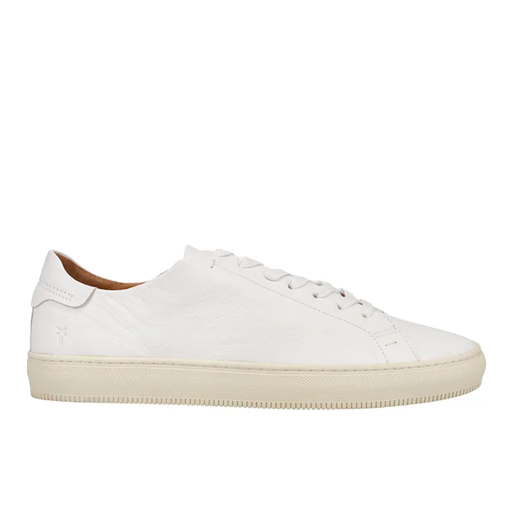 Frye Mens Astor Low Lace Up Sneakers Shoes Casual - White