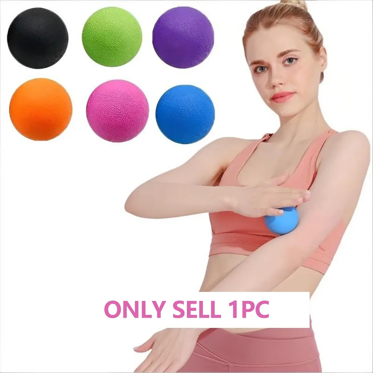 TPE 6CM Fascia Ball Fascia Tool Fascia Reliever Muscle Massagers Deep Tissue Muscle Relaxation Exercise Sports Fitness Yoga Massage Trigger Point Stress Pain Relief Body Care Fascia Release Tools