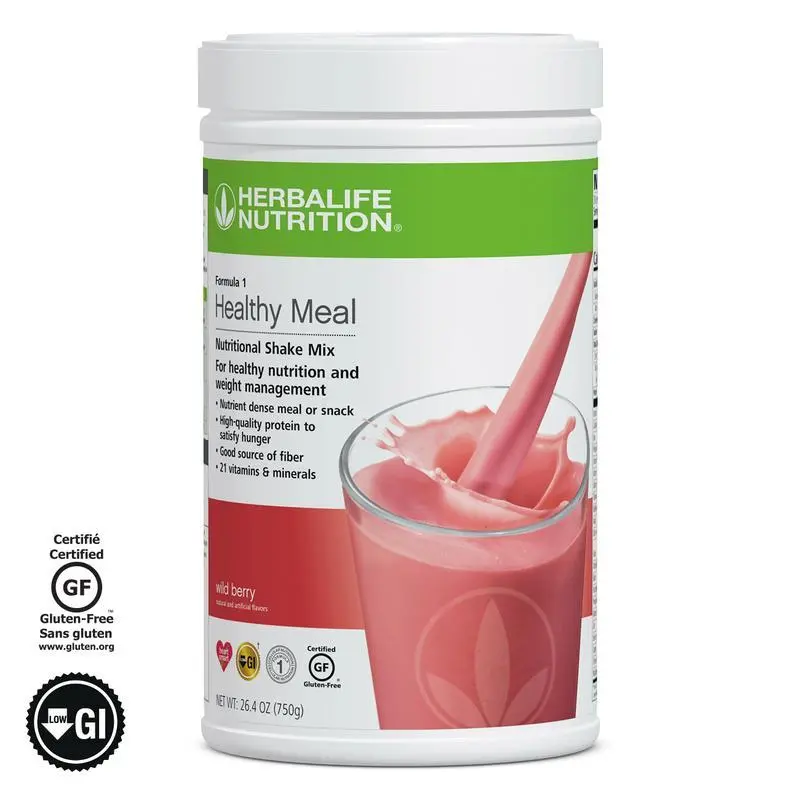 Herbalife Formula 1 Healthy Meal Nutritional Shake Mix Wild Berry 750g Protein Vitamins Minerals Daily Nutrition Shake for Adults, Flavor, Protein Blend