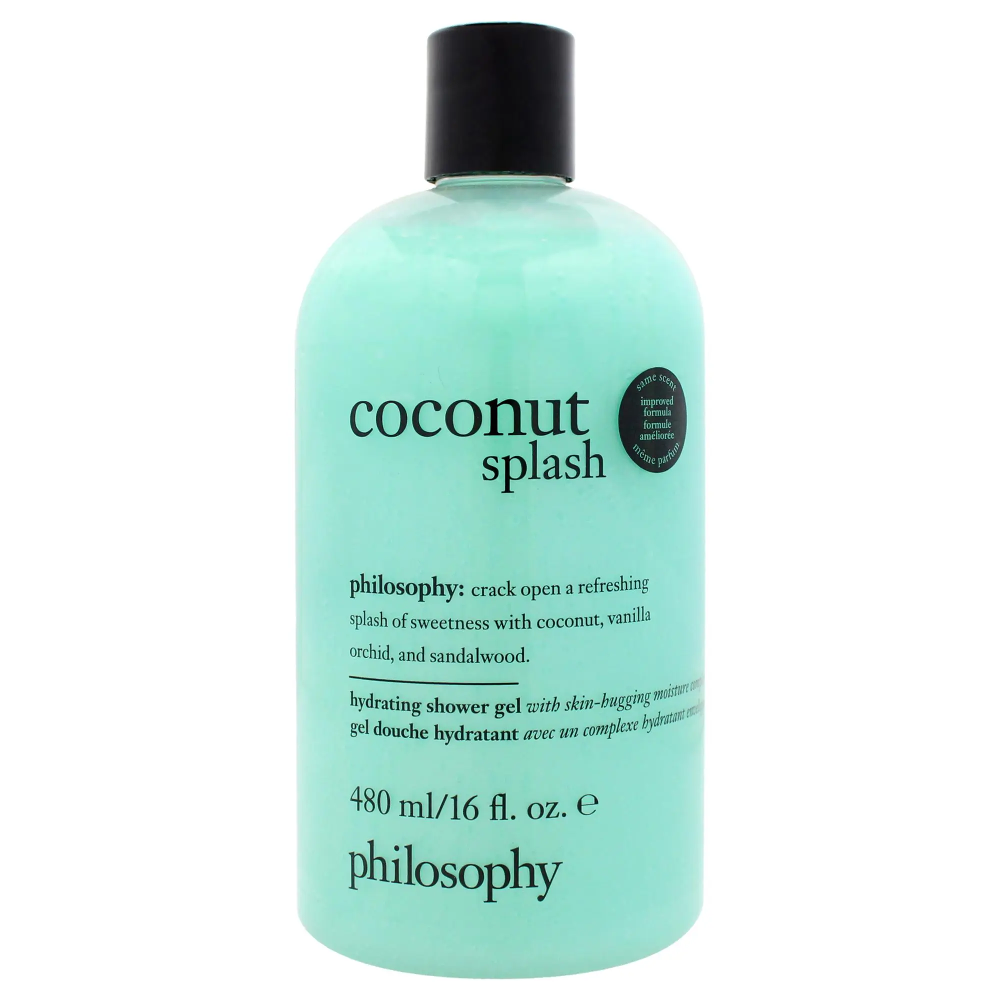 Philosophy Coconut Splash Hydrating Unisex Shower Gel - 16 fl oz Body Care for Daily Bath, Moisturizes Skin